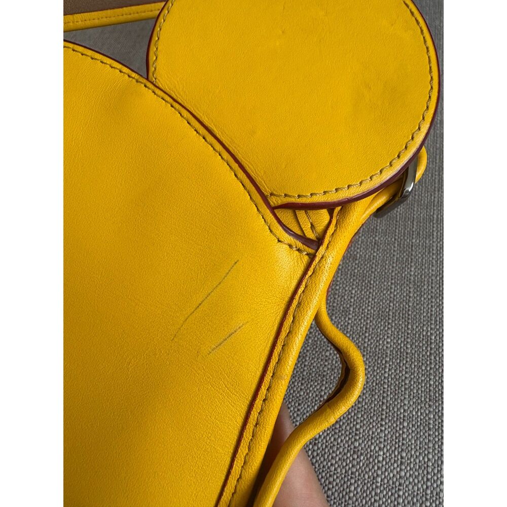 COACH x DISNEY MICKEY MOUSE W/Ears Crossbody Leather Bag Yellow limited edition - Picture 8 of 8
